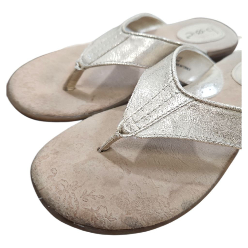 B.O.C. Born Gold Metalic Comfort Thong Slip-on Sandals Size 8 - Picture 6 of 8